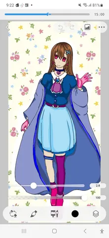 お花畑に佇む魔法少女？