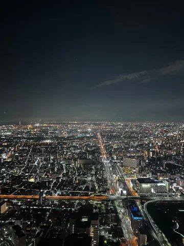 眠らない街の光の川