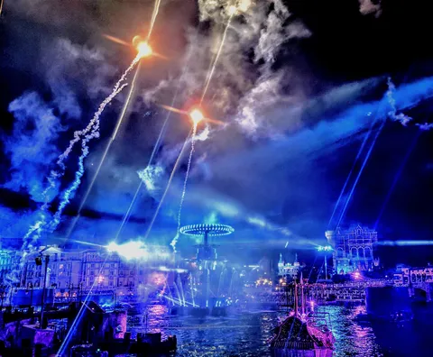 夜空を彩る光のショー