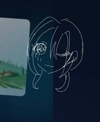二重人格？アニメ風イラスト