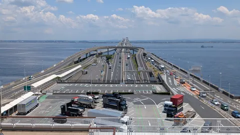 海の上の巨大な結び目
