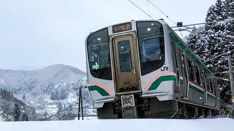 冬の旅路、仙台へ向かう列車