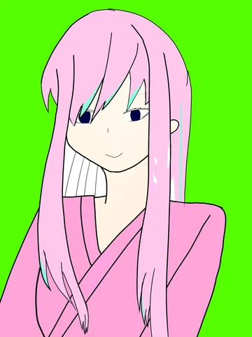 緑とピンクの静かな囁き