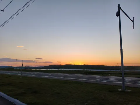 夕焼けとロード