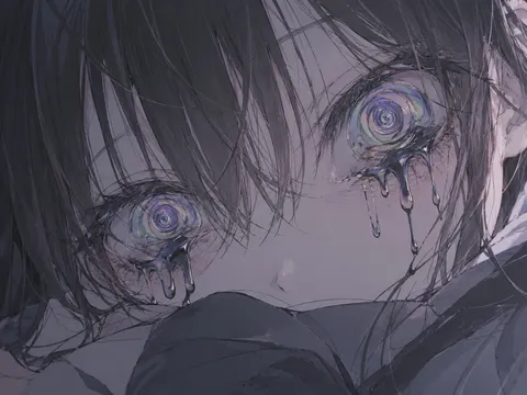 渦巻く涙の瞳