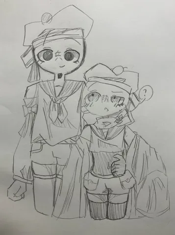 優しく寄り添う二人の制服