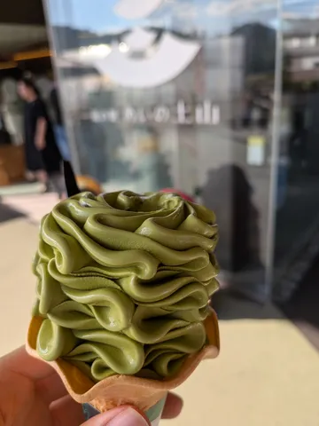 緑の渦が街に溶ける冬景色
