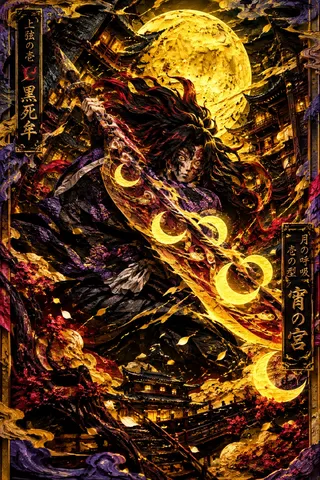 月と刀が紡ぐ夜の絵巻
