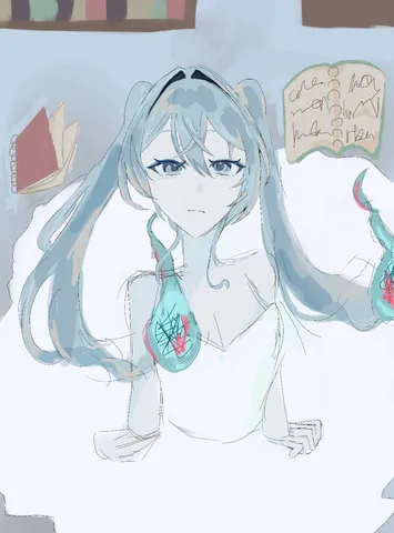 水色の髪と静かな眼差し