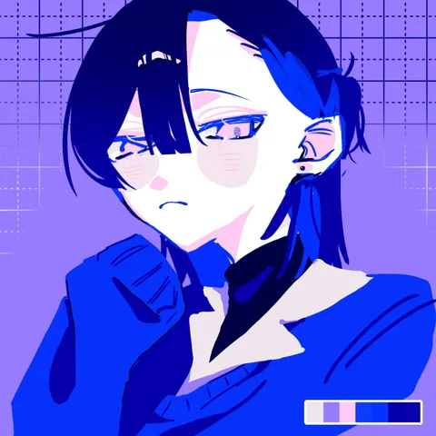 憂いを秘めた、青い世界