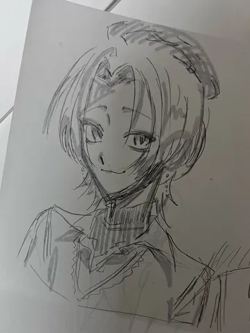 鉛筆で描かれたポートレート