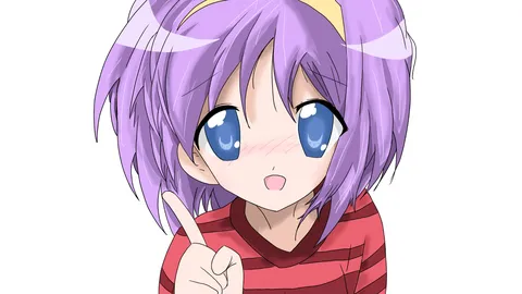 パープルヘアの魅力的な瞳