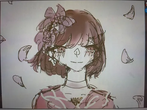 桜色の微笑みと花びら