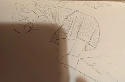 猫耳少女の躍動感あるポーズ