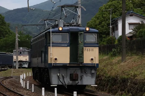 緑深き山間の、静かなる鉄道風景