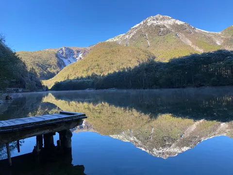 湖面に映る逆さま世界