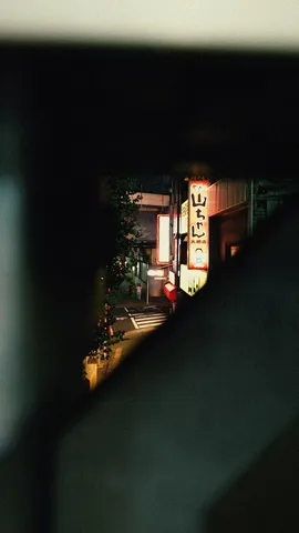 提灯が灯る夜の路地裏