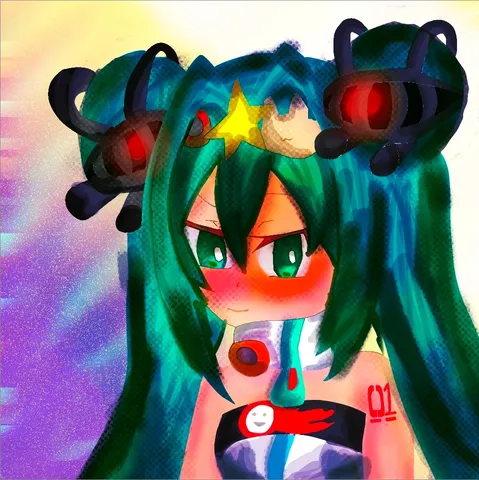 星と緑の妖精ミク