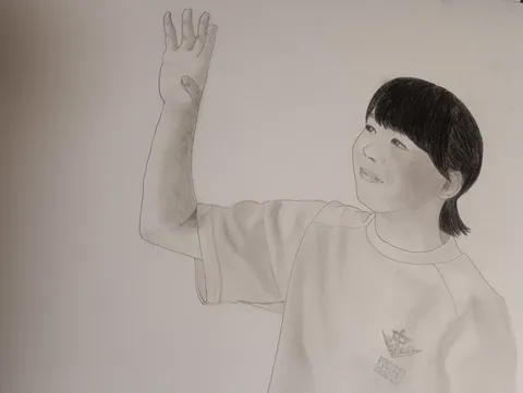 手を振る優しい瞬間