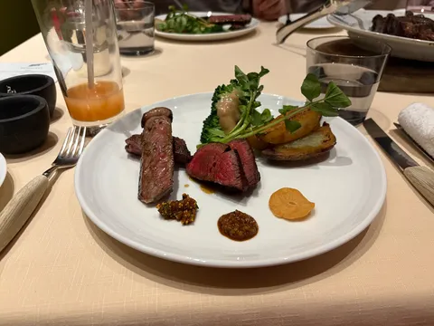 肉と野菜の夜景感