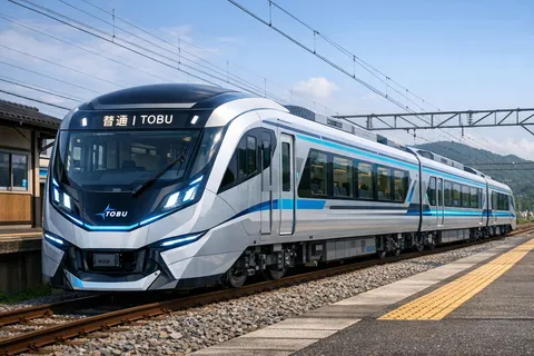駅のホームに佇む先進の列車
