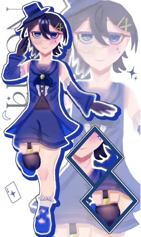 魔法使いの少女、青い世界