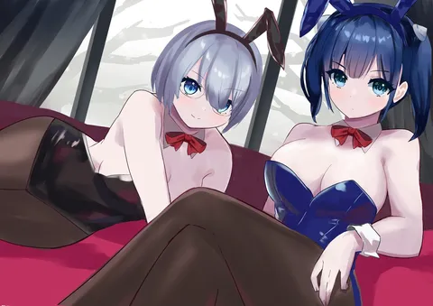 視線を誘うバニー姿