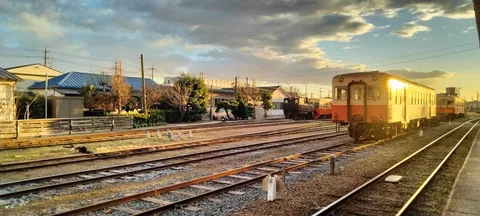 時が止まった鉄道情景