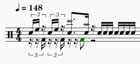 疾走する音符の連なり