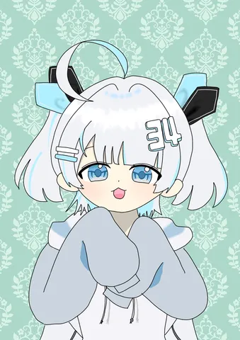 サイバーな彼女のデビルポーズ