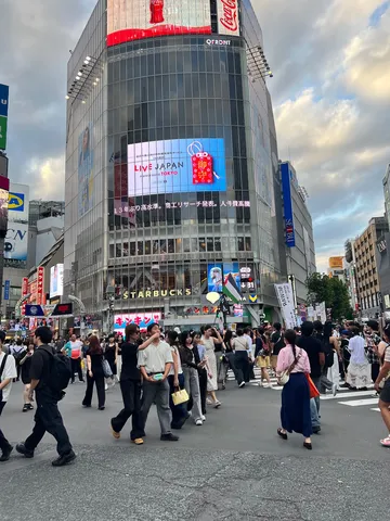 渋谷交差点の賑わい光景