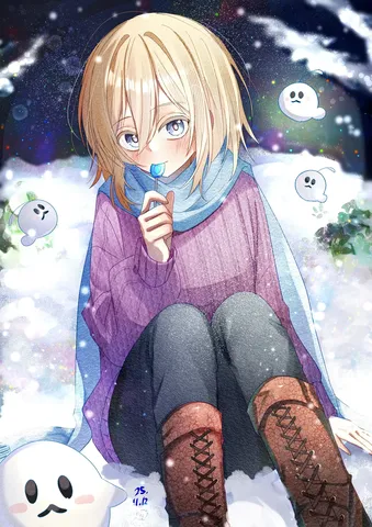 雪降る日の甘いひととき