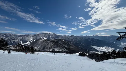 冬空の下、悠久の山並み
