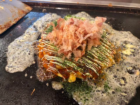 鉄板の山盛り美味の景色