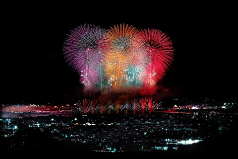 夜空にひらく光の花束