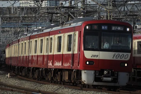 夕焼けの電車。