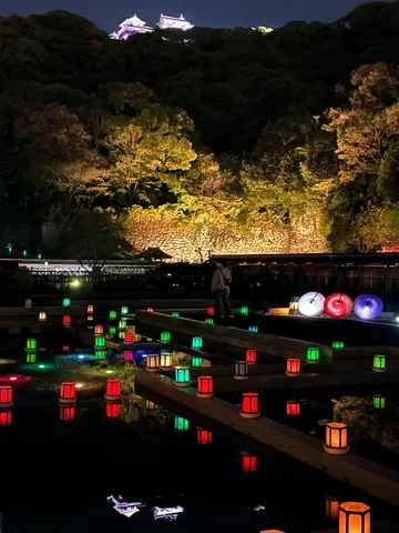 幻想的な夜の光景
