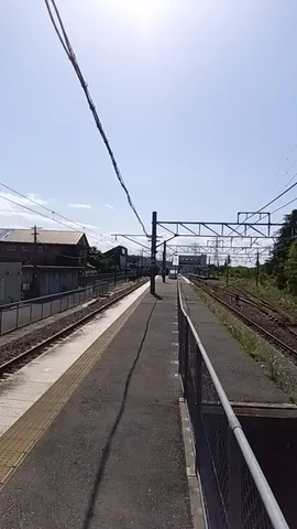 光が満ちる線路の風景