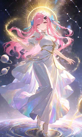 星空に咲く光の輪