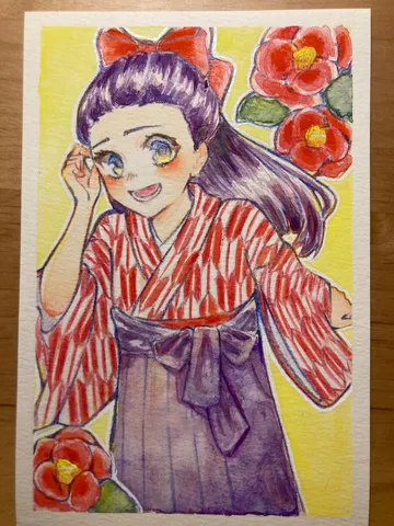 和の彩り、少女の笑顔