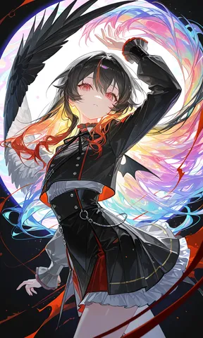 月夜に輝く彩りの髪