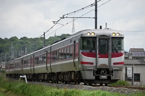 日常を運ぶ銀と赤の列車