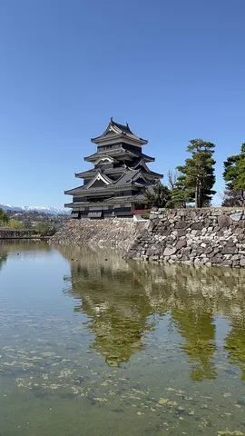 水面に映る、静寂の古城