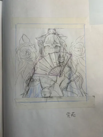 扇子で隠された少女の秘密