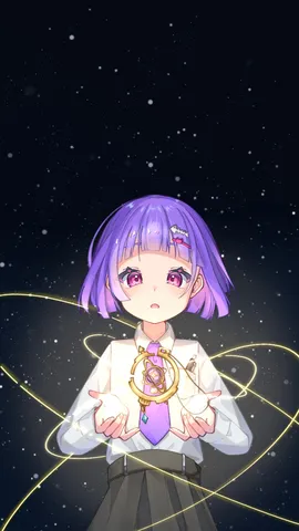 星空と少女の神秘的な瞬間