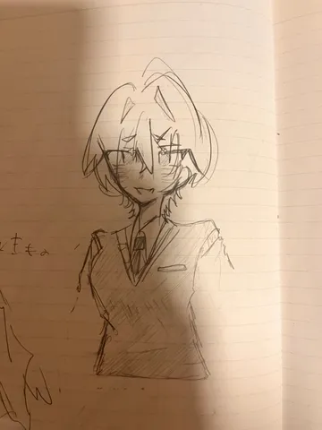 鉛筆で描いたクールな表情