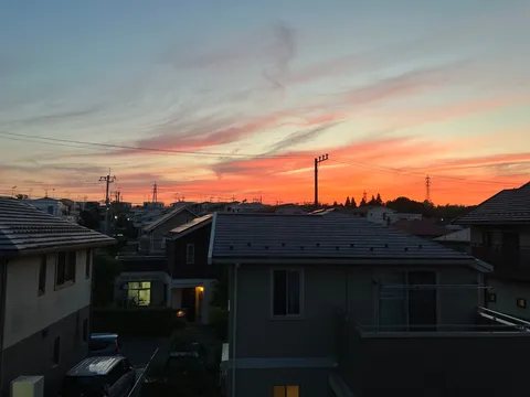 夕日の映えし我が町