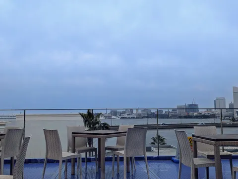 曇り空の特等席、まだ主は来ず