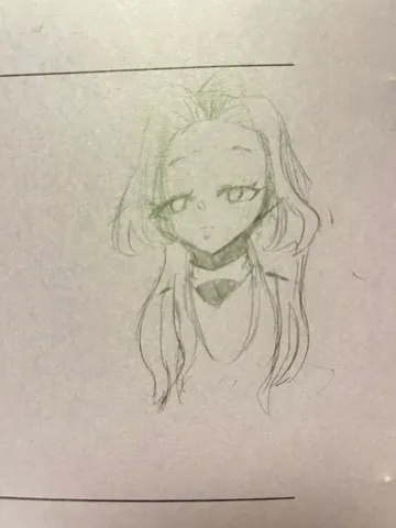 真剣な眼差しのらくがき