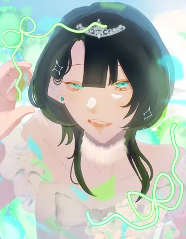 幻想的な光に包まれた少女
